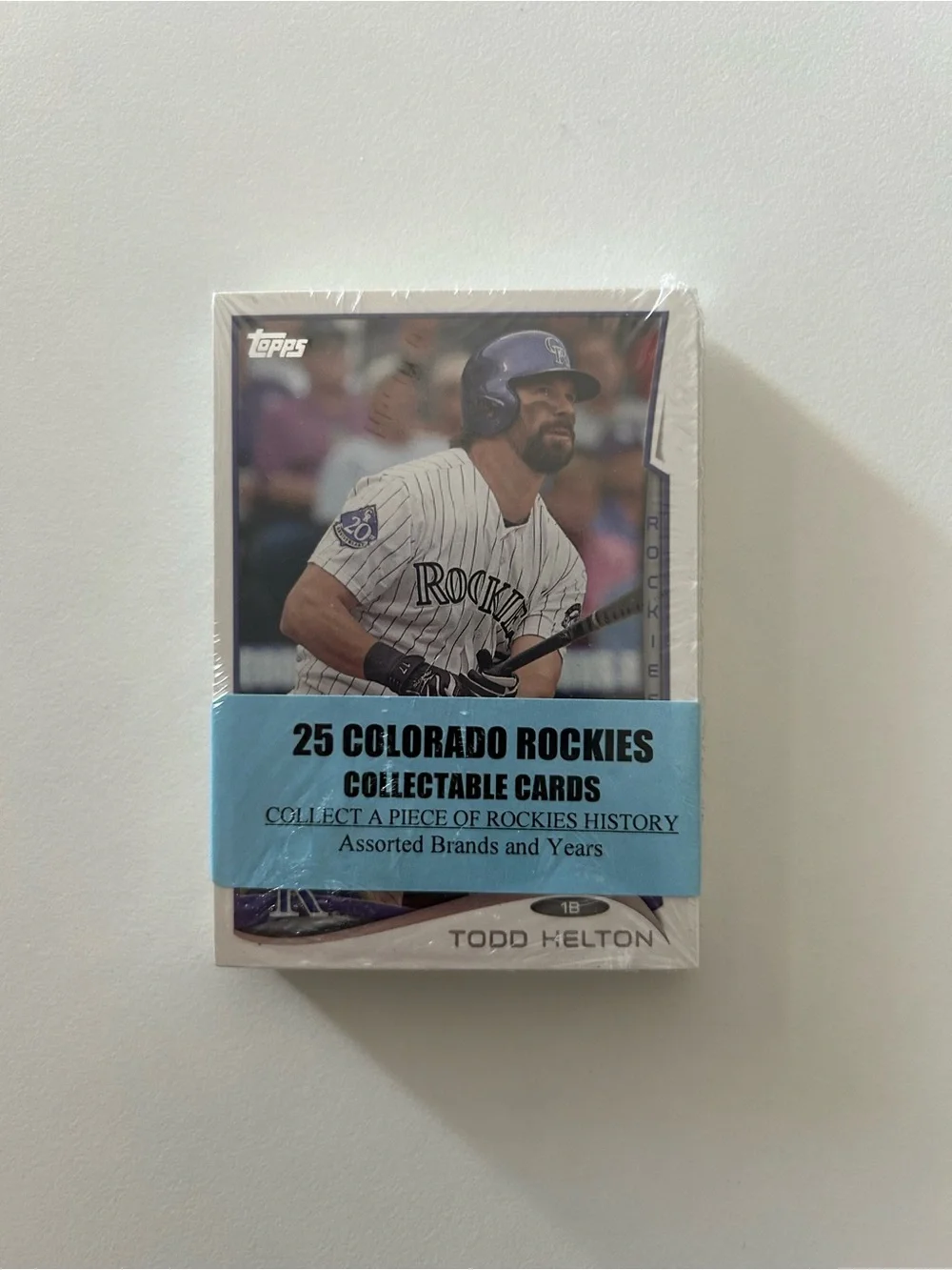 Topps Colorado Rockies Baseball Card Pack - White & Light Blue